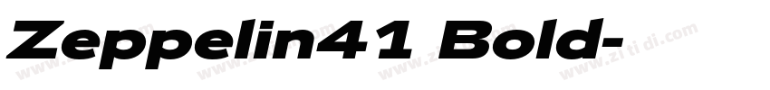 Zeppelin41 Bold字体转换